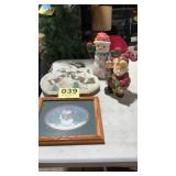 Wooden wall hanging snowman, picture, snowman and