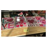 Lot of Valentineï¿½s Day window clings