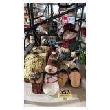 Set of pillows, large snowman, gingerbread man,