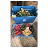 Large tote full of Christmas Decorations