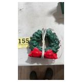 Older Handmade Ceramic Light-up Christmas Wreath