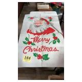 Vintage Felt cloth Santa Christmas Hanging