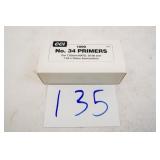 1000 CNT CCI NO. 34 LARGE RIFLE MILITARY PRIMERS