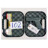 USED GLOCK 43X 9MM W/ BOX, 1 MAG, AND NIGHT SIGHTS