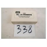 1000CNT CCI NO. 34 LARGE RIFLE MILITARY PRIMERS