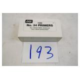 1000 CNT CCI NO. 34 LARGE RIFLE MILITARY PRIMERS