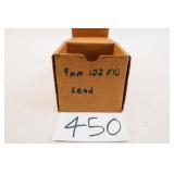 PARTIAL BOX 9MM 122GR LEAD FLAT NOSE RELOADING BUL