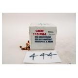 PARTIAL BOX OF 9MM 115GR FMJ RELOADING BULLETS