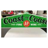A & P Advertising Wooden Sign 42ï¿½ x 12ï¿½
