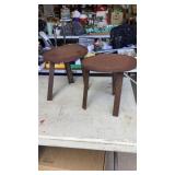 2 Vintage Metal Milking Stools