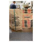2 Advertising Burlap Bags