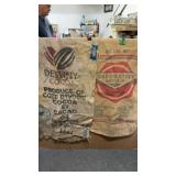 2 Burlap Advertising Bags