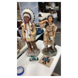 Indian statues, bracelet and tile