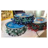 3 spools of 100 each Red, White & Blue lights.