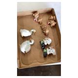 Homco Geese ornaments, Homco pups in boots,