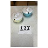 Two Bootonware sugar bowls