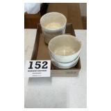 Six vintage ceramic soup bowls