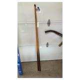 Two pool cues