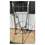 Metal lot, including digging iron, bar clamp pry