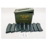 AMMO CAN OF 8 AK74 5.45 MAGAZINES