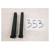 2 GLOCK 9MM 31RND MAGAZINES