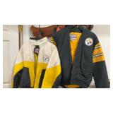 Two medium size NFL game day Pittsburgh Steelers