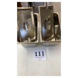 Vollrath 4.5 quart steam table pans with lids