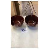 Two Marcrest stoneware sausage crocks