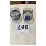 Two Apollo 11 glasses