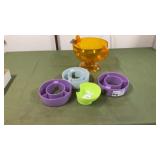 Trophy bowl and water bottle, snack bowls