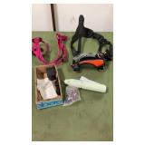 Dog harnesses and pedicure for pet