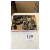 Cast iron truck kettle sad iron towel bar ends