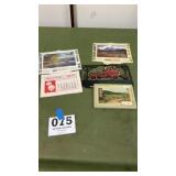 Vintage advertising calendar/thermometers,