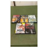5 PS2  games one without book