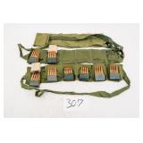 64RNDS OF 30-06 IN ENBLOCS / THREE BANDOLEERS