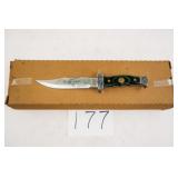 THE WILD WEST BOWIE KNIFE NO. 3 DAVY CROCKETT ENGR