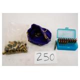 AROUND 100CNT FIRED 9MM LARGO BRASS, 25RND 223 HAN
