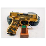 GLOCK 43X TRUMP & ELON MUSK DOGE GOLD