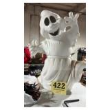 Ceramic Halloween decoration and string of orange