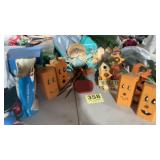 Lot of fall decorations and pumpkins
