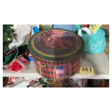 Christmas storage box and Christmas decorations
