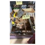 Variety of masonry tools, mouse traps, wire