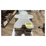 Gingerbread man plastic cookie containers. Eight