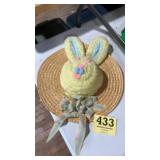 Adorable Easter hat wreath for door