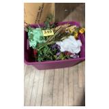Tote of fake flowers
