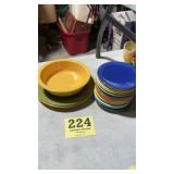 Fiesta plates, bowl and 14 dessert plates