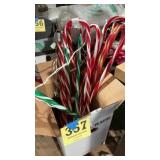 Box of outdoor candy canes