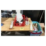 Wooden Angels and Snowmen Decorations