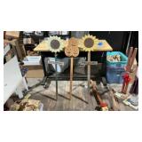 Lot of 3 Wooden Yard decorations