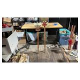 Lot of 2 Wooden Reindeer Yard decorations